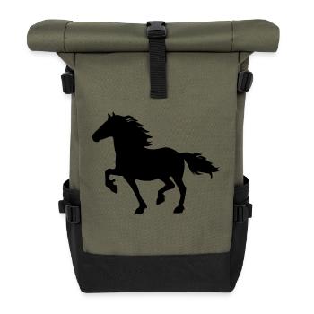 Friese - Roll Top Backpack - olive/black - Front
