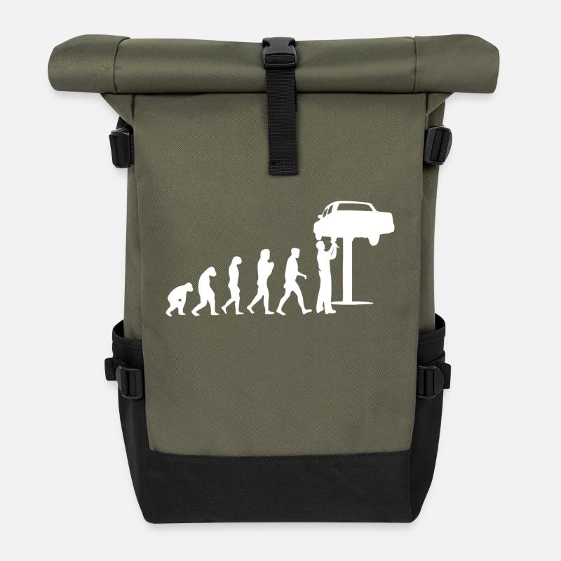 Mechaniker Evolution - Rolltop Rucksack - Olive/Schwarz