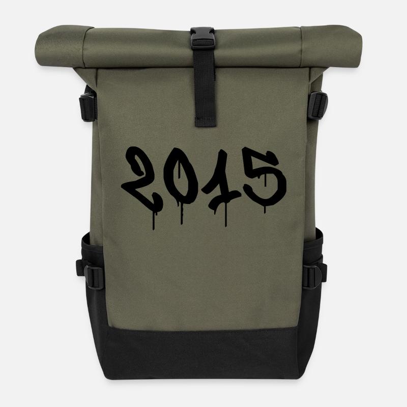 annee_2015 - Roll Top Backpack - olive/black