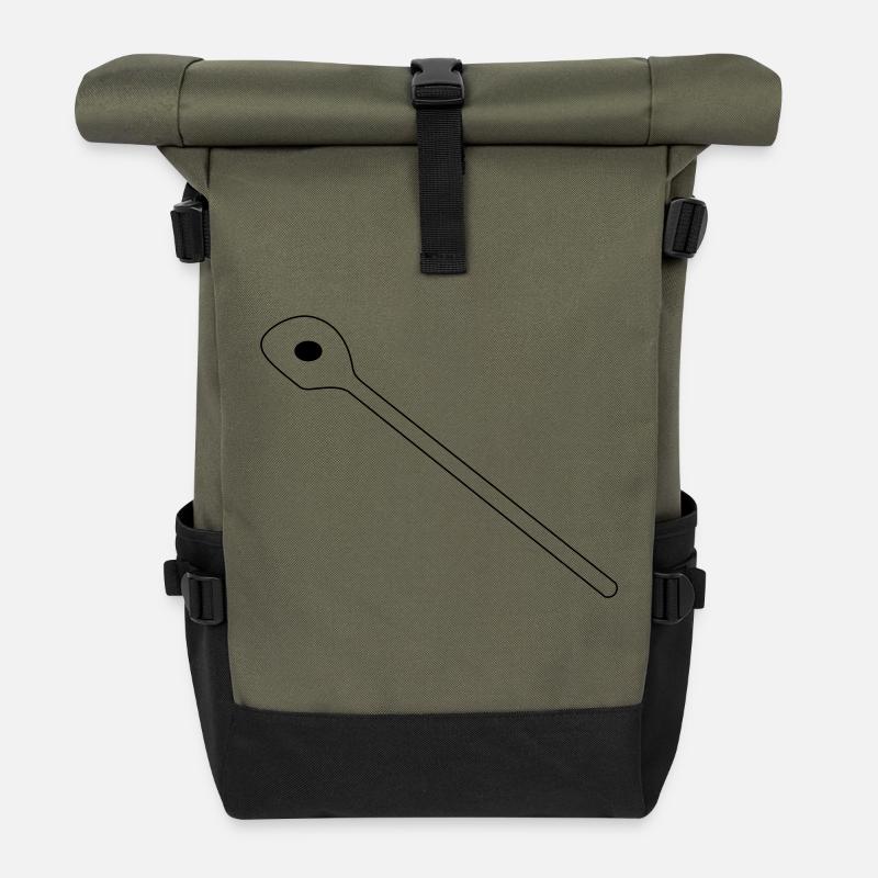 Kochloeffel - Sac à dos roll top - olive/noir