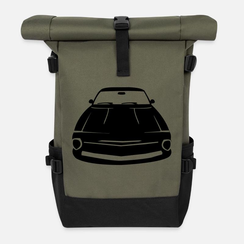 auto - Rolltop Rucksack - Olive/Schwarz