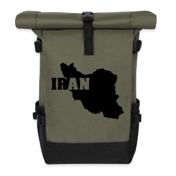 Iran (ID: 002004) - Rolltop Rucksack - Olive/Schwarz - Vorne