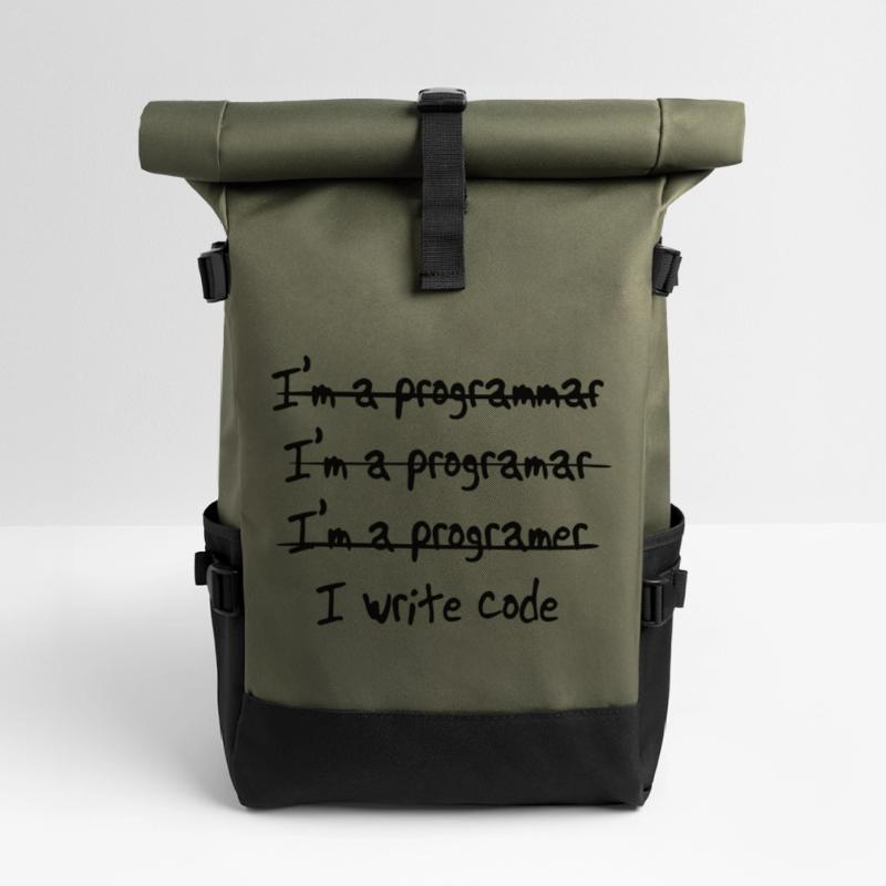 I'm programmer. I write code Roll Top Backpack