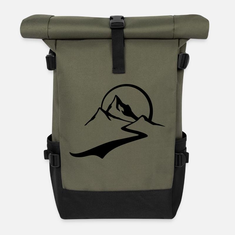 berg_tour - Rolltop Rucksack - Olive/Schwarz