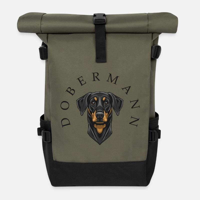 Dobermann - Rolltop Rucksack - Olive/Schwarz