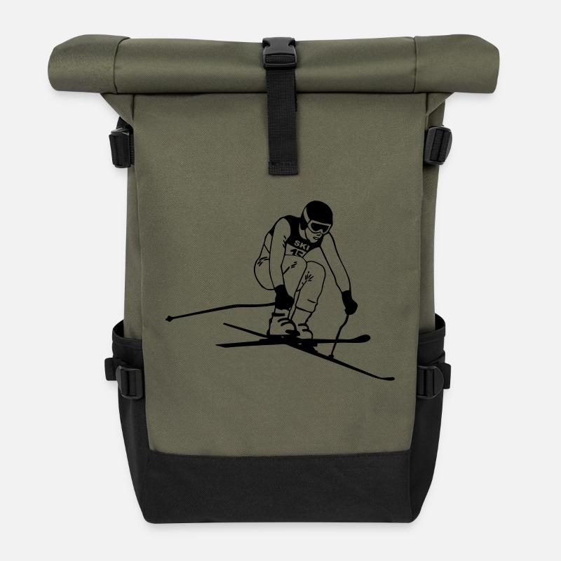 ski - alpine - apres - abfahrt - Sac à dos roll top - olive/noir