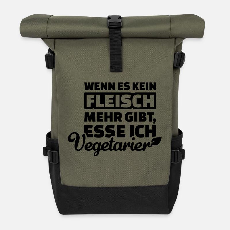 Fleisch - Rolltop Rucksack - Olive/Schwarz
