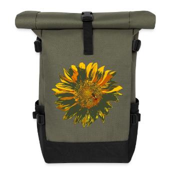 sonnenblume - Rolltop Rucksack - Olive/Schwarz - Vorne