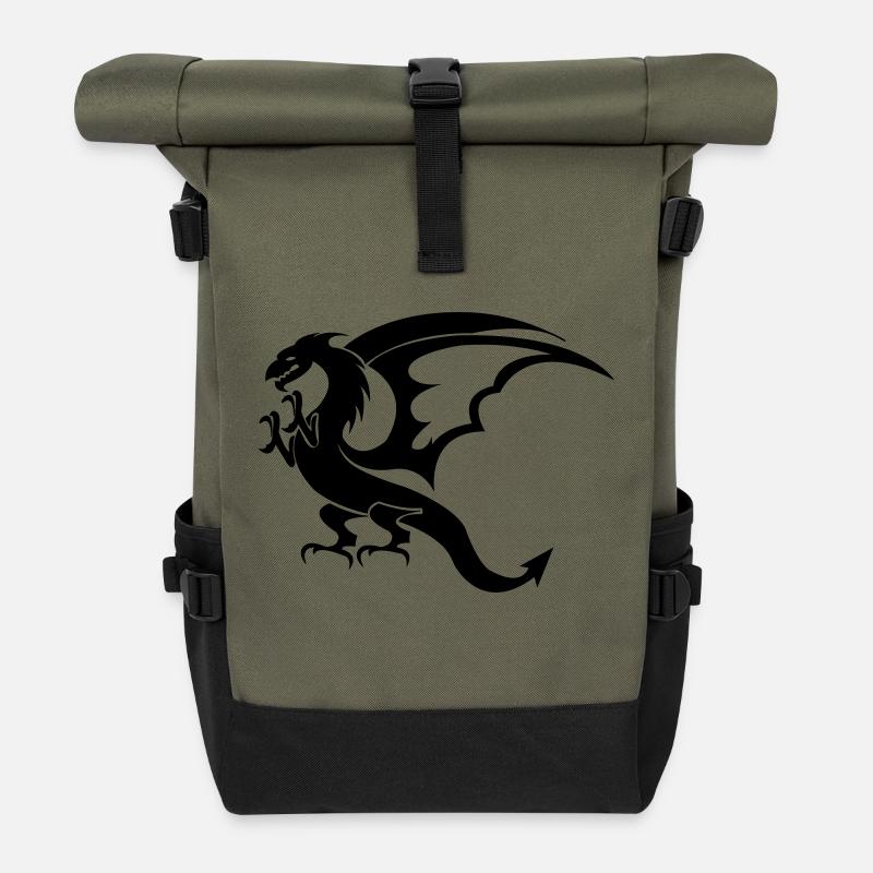 dragon - Rolltop Rucksack - Olive/Schwarz