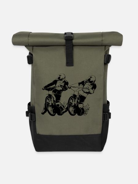 Speedway Racing - Rolltop Rucksack - Olive/Schwarz