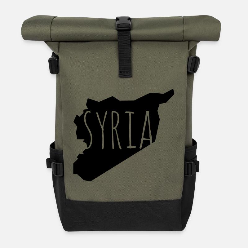 Syria - Rolltop Rucksack - Olive/Schwarz