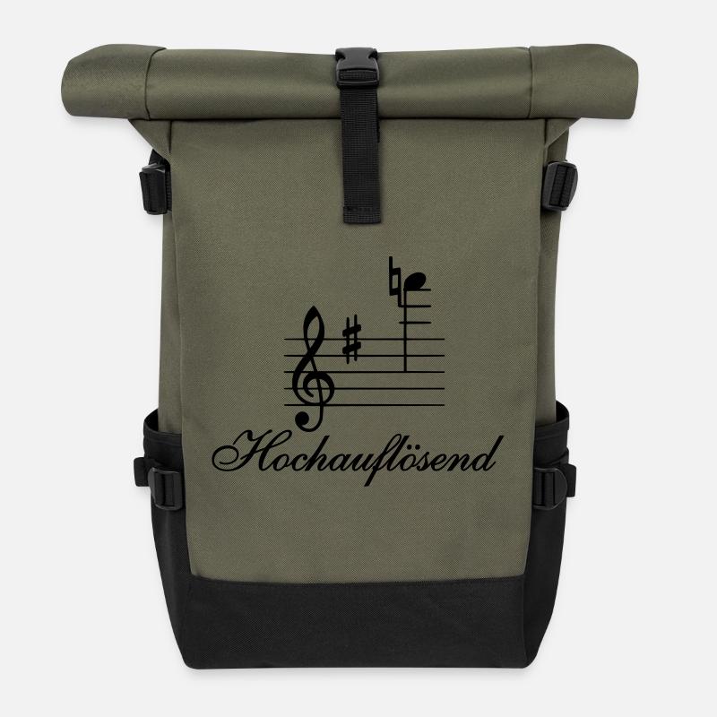 Hochauflösend - Rolltop Rucksack - Olive/Schwarz