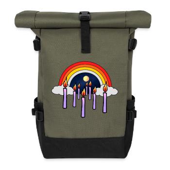Le chagrin céleste au-delà de la mort Le deuil du dieu arc-en-ciel - Sac à dos roll top - olive/noir - Devant