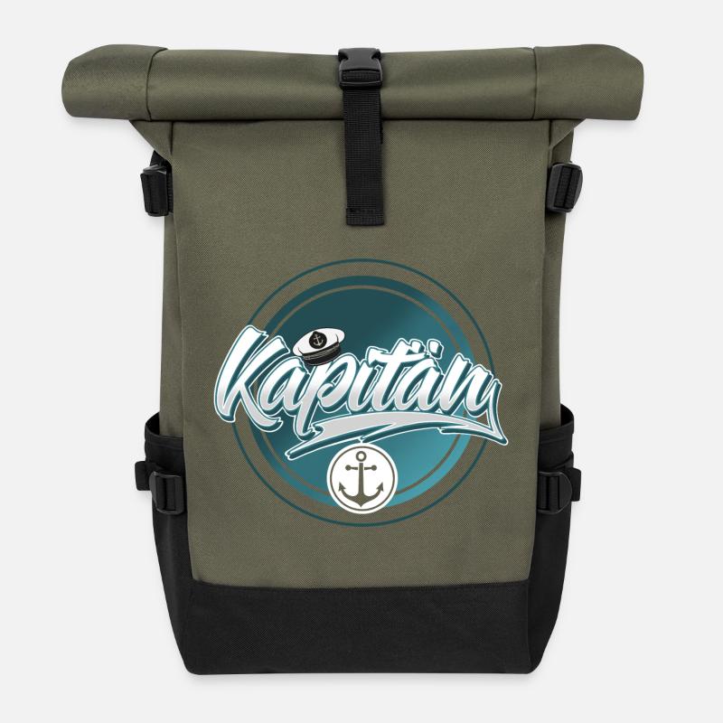 Kapitän - Rolltop Rucksack - Olive/Schwarz