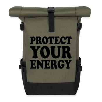 Protect your energy - Sac à dos roll top - olive/noir - Devant