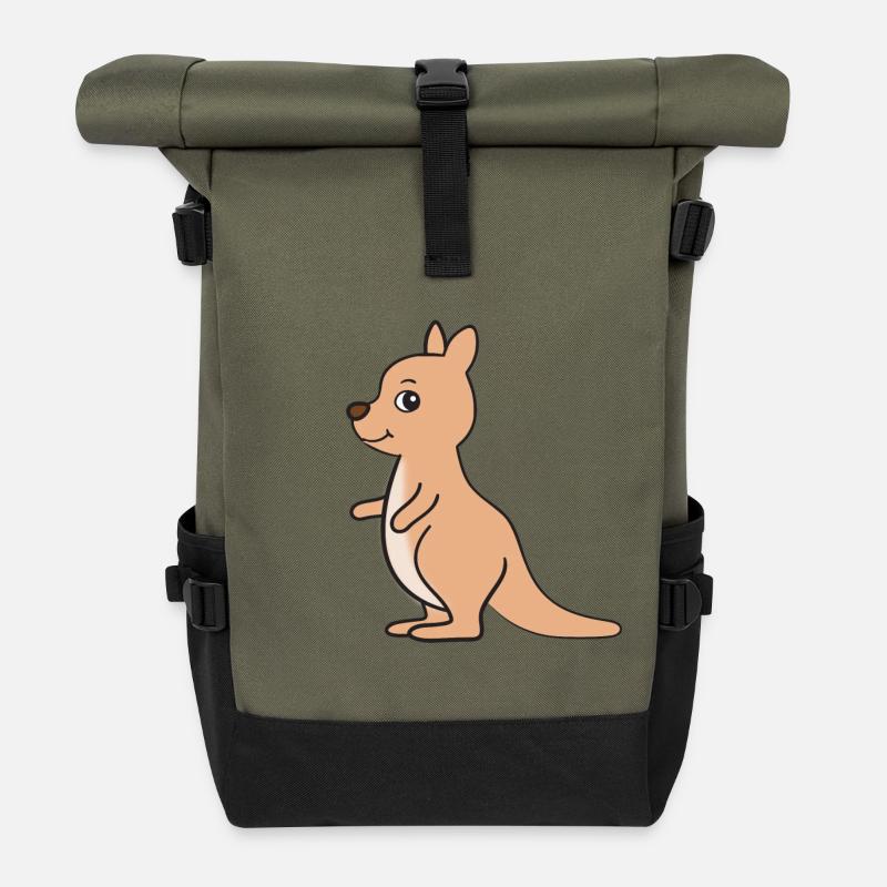 Känguru - Rolltop Rucksack - Olive/Schwarz