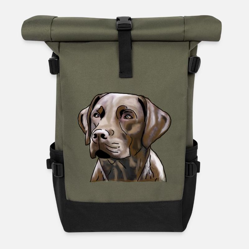 Labrador - Roll Top Backpack - olive/black