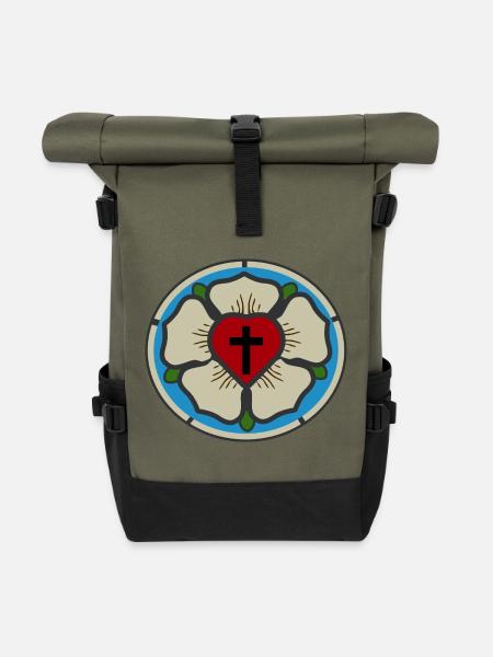 Martin Luther Rose - Rolltop Rucksack - Olive/Schwarz