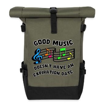 has no expiration date * - Roll Top Backpack - olive/black - Front
