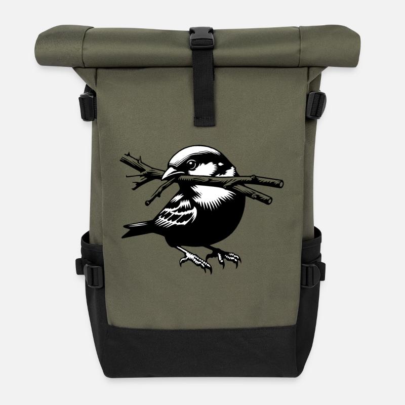 Spatz - Rolltop Rucksack - Olive/Schwarz