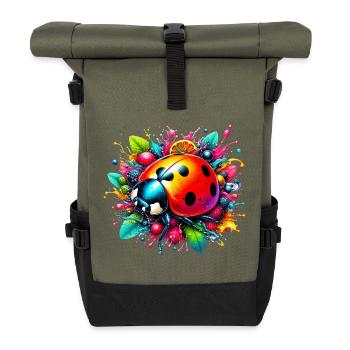 Ladybird - Roll Top Backpack - olive/black - Front