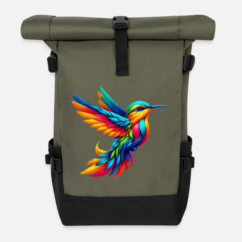 Kolibri - Rolltop Rucksack - Olive/Schwarz