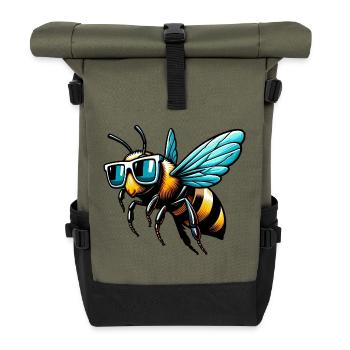 Bee - Roll Top Backpack - olive/black - Front