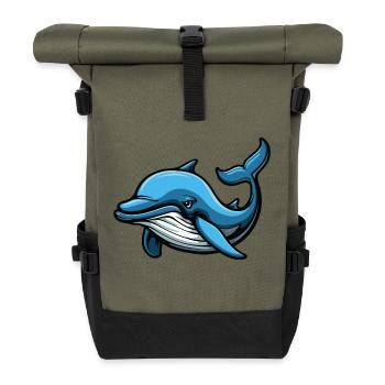 dauphin - Sac à dos roll top - olive/noir - Devant