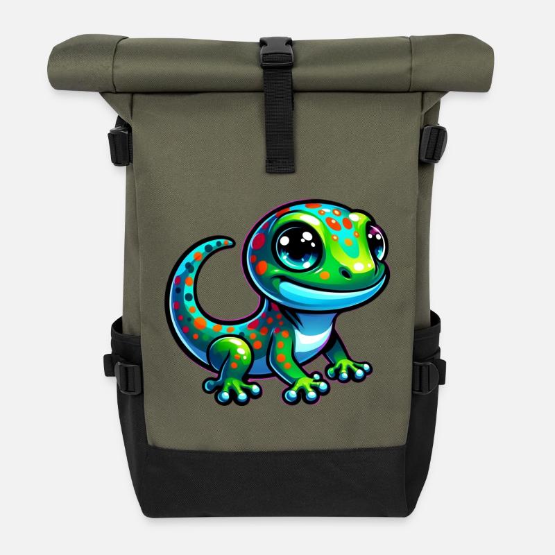 Gecko - Rolltop Rucksack - Olive/Schwarz