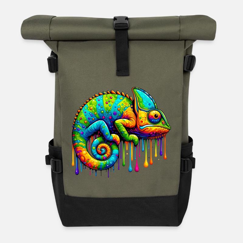 Chamäleon - Rolltop Rucksack - Olive/Schwarz