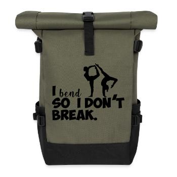 Yoga Meditation Spa Namaste - Roll Top Backpack - olive/black - Front