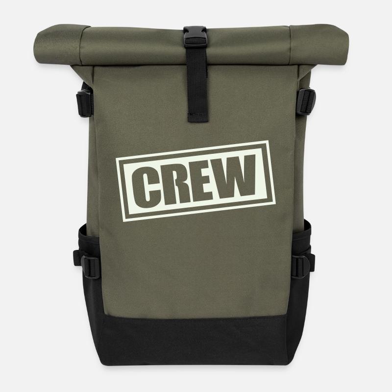 crew - Rolltop Rucksack - Olive/Schwarz