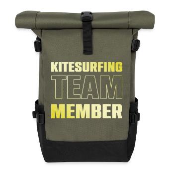 Kitesurfing Team - Rolltop Rucksack - Olive/Schwarz - Vorne