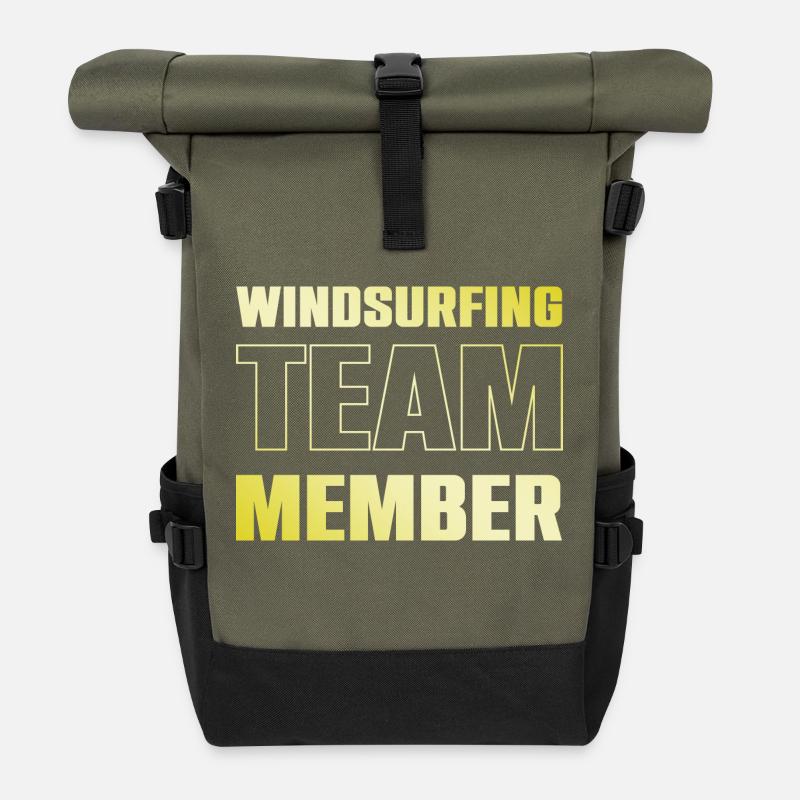 Windsurfing Team - Rolltop Rucksack - Olive/Schwarz