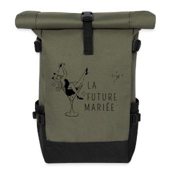 La future mariée - EVJF - Visuel Fun - Sac à dos roll top - olive/noir - Devant
