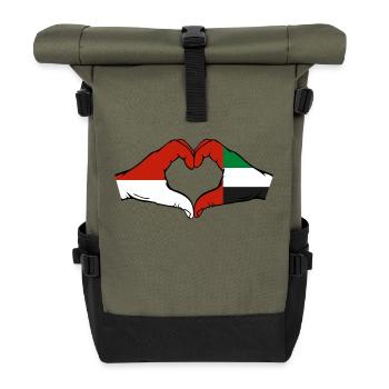 Monaco Drapeau des Émirats Arabes Unis - Sac à dos roll top - olive/noir - Devant