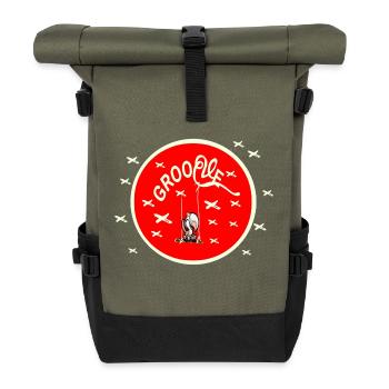 Groovy Bird - Roll Top Backpack - olive/black - Front