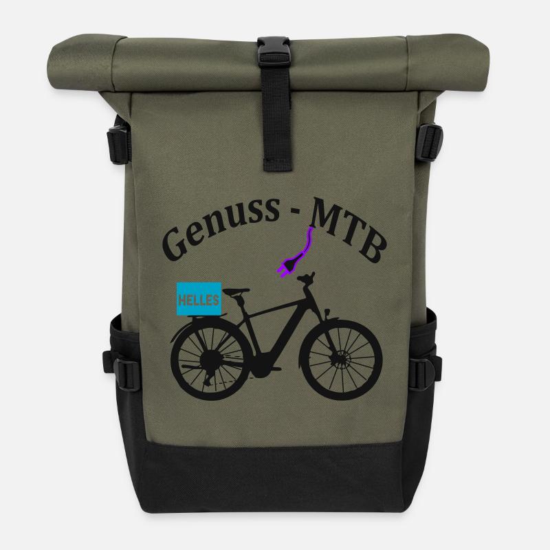 E-MTB_Herren - Roll Top Backpack - olive/black