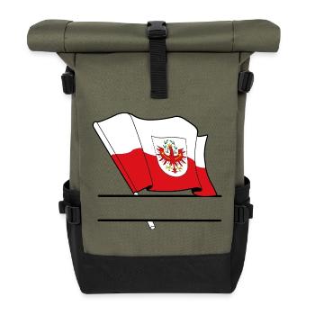Tirol Flag – Namespace - Roll Top Backpack - olive/black - Front