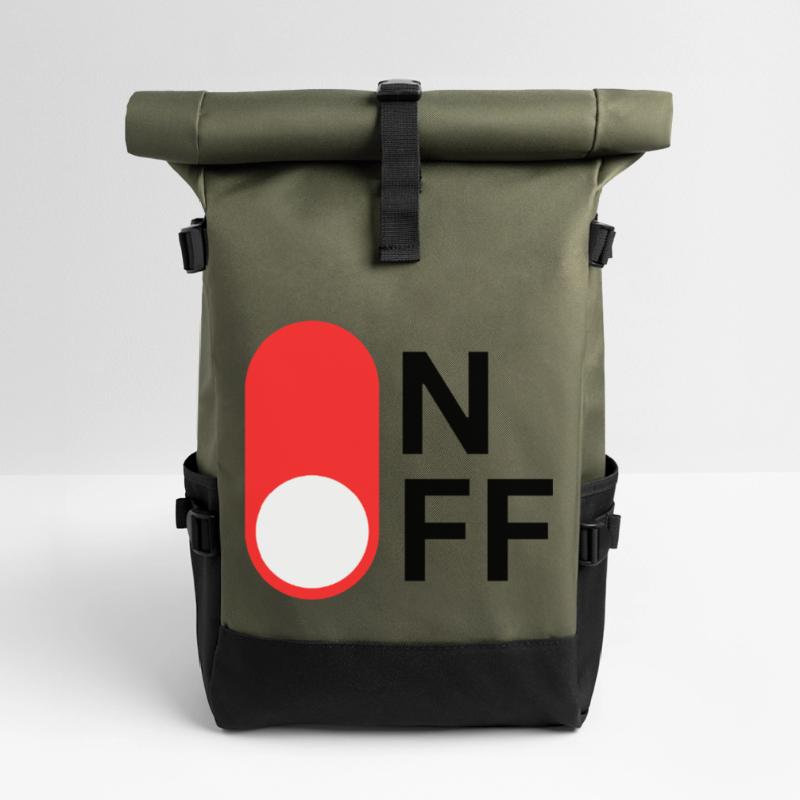 ON / OFF Modus Rolltop Rucksack
