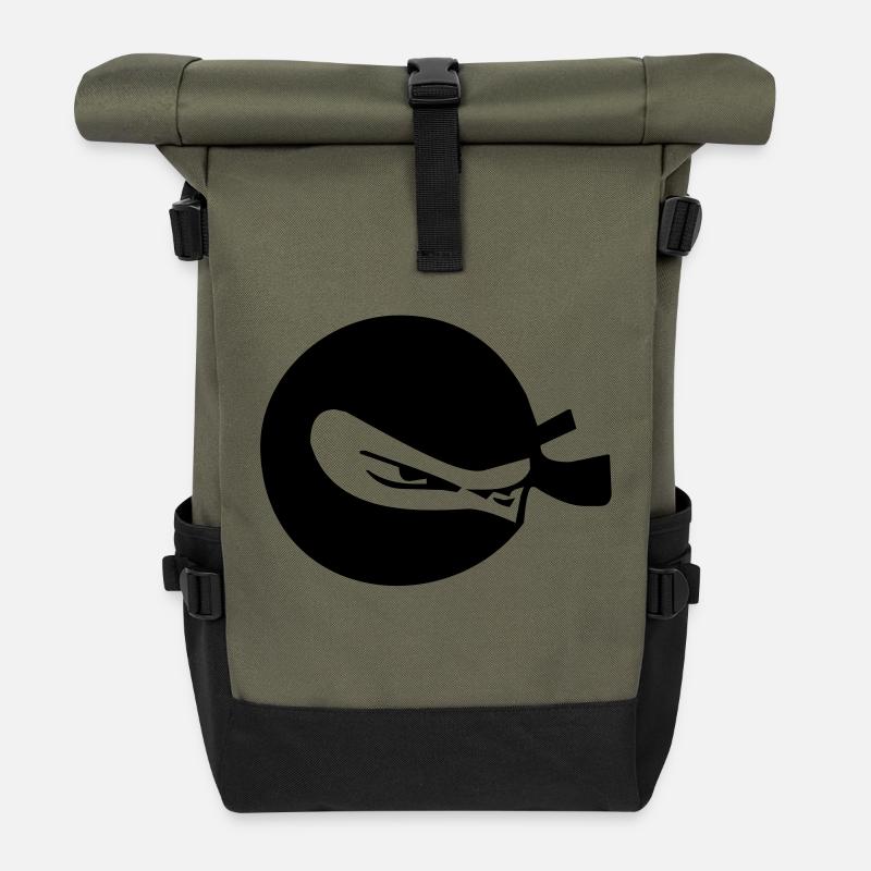 Ninja - Roll Top Backpack - olive/black