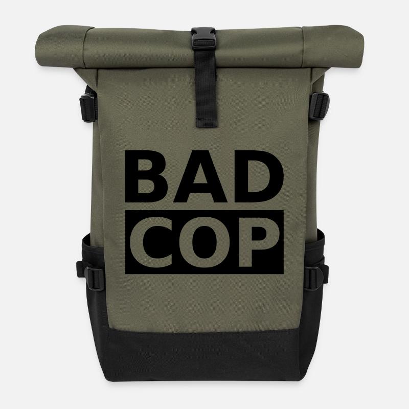 Bad Cop, Böser Cop - Rolltop Rucksack - Olive/Schwarz