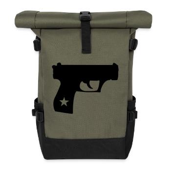 Pistole - Rolltop Rucksack - Olive/Schwarz - Vorne