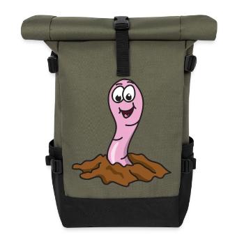 Regenwurm - Rolltop Rucksack - Olive/Schwarz - Vorne