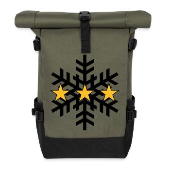 Skiing ! - Rolltop Rucksack - Olive/Schwarz - Vorne