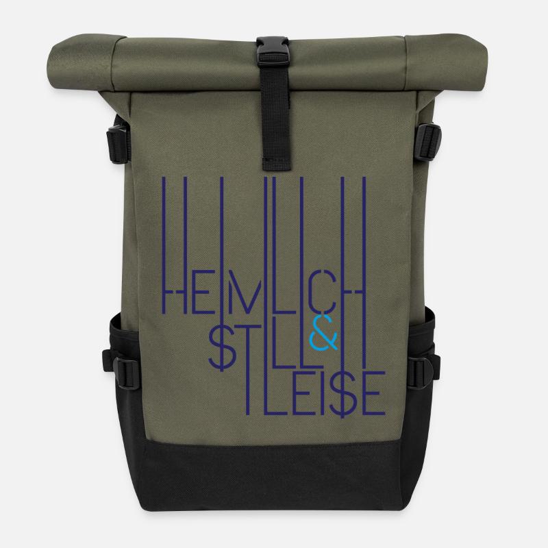 Heimlich, Still & Leise - Rolltop Rucksack - Olive/Schwarz