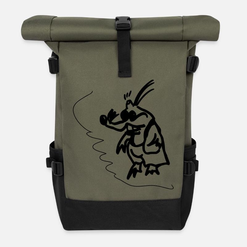 Taupe - Sac à dos roll top - olive/noir
