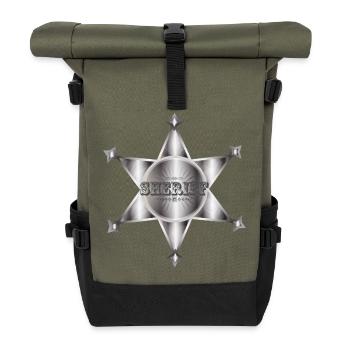extraordinaire étoile de shérif argentée - Sac à dos roll top - olive/noir - Devant