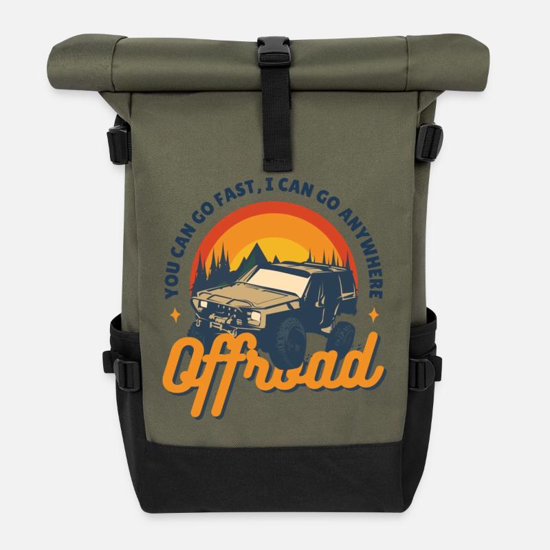 OFFROAD - Rolltop Rucksack - Olive/Schwarz