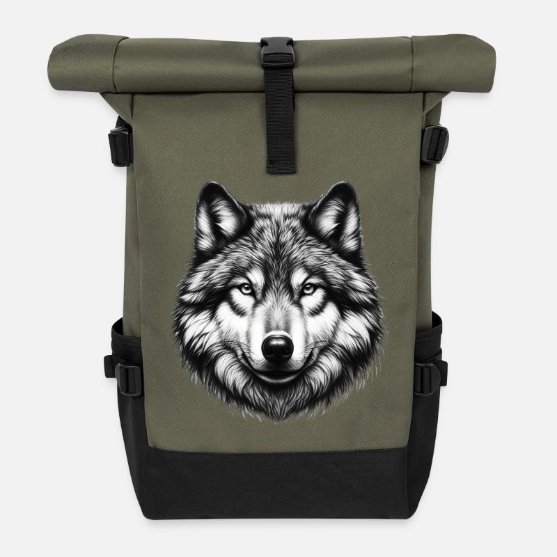 Wolf - Rolltop Rucksack - Olive/Schwarz